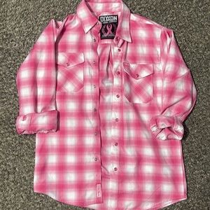 Size small breast cancer awareness Dixon flannel